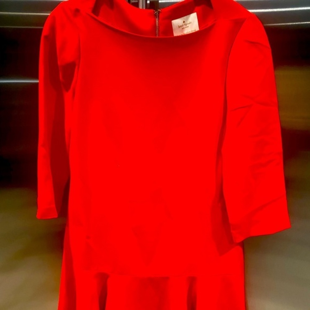 KATE SPADE ♠️ flattering red dress💃like NEW!! FUN & FLATTERING FASHION